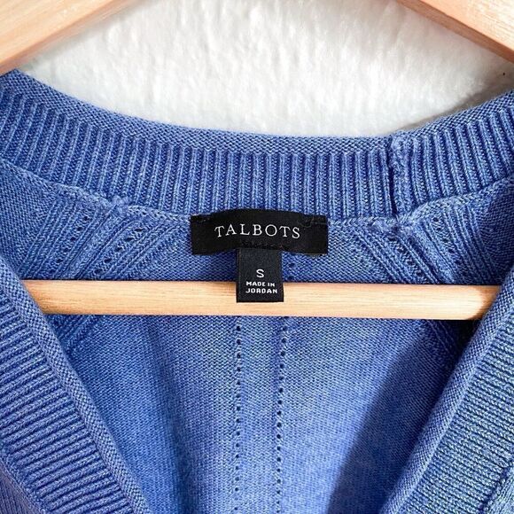 Talbots Girlfriend Cardigan Colorful Stripe Women’s Small Periwinkle Blue - Picture 4 of 11